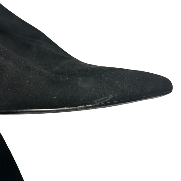 Bleaker and Bond Leather Black Suede Pointed Toe Sling Pumps Sz 10 - Picture 8 of 13